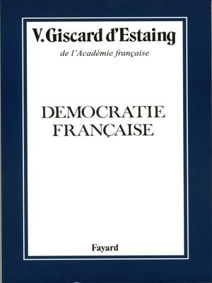 cover image of Démocratie française